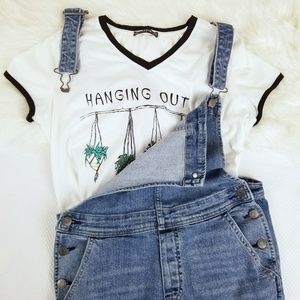 GAP Denim | Overalls and Tshirt Outfit | Sz S